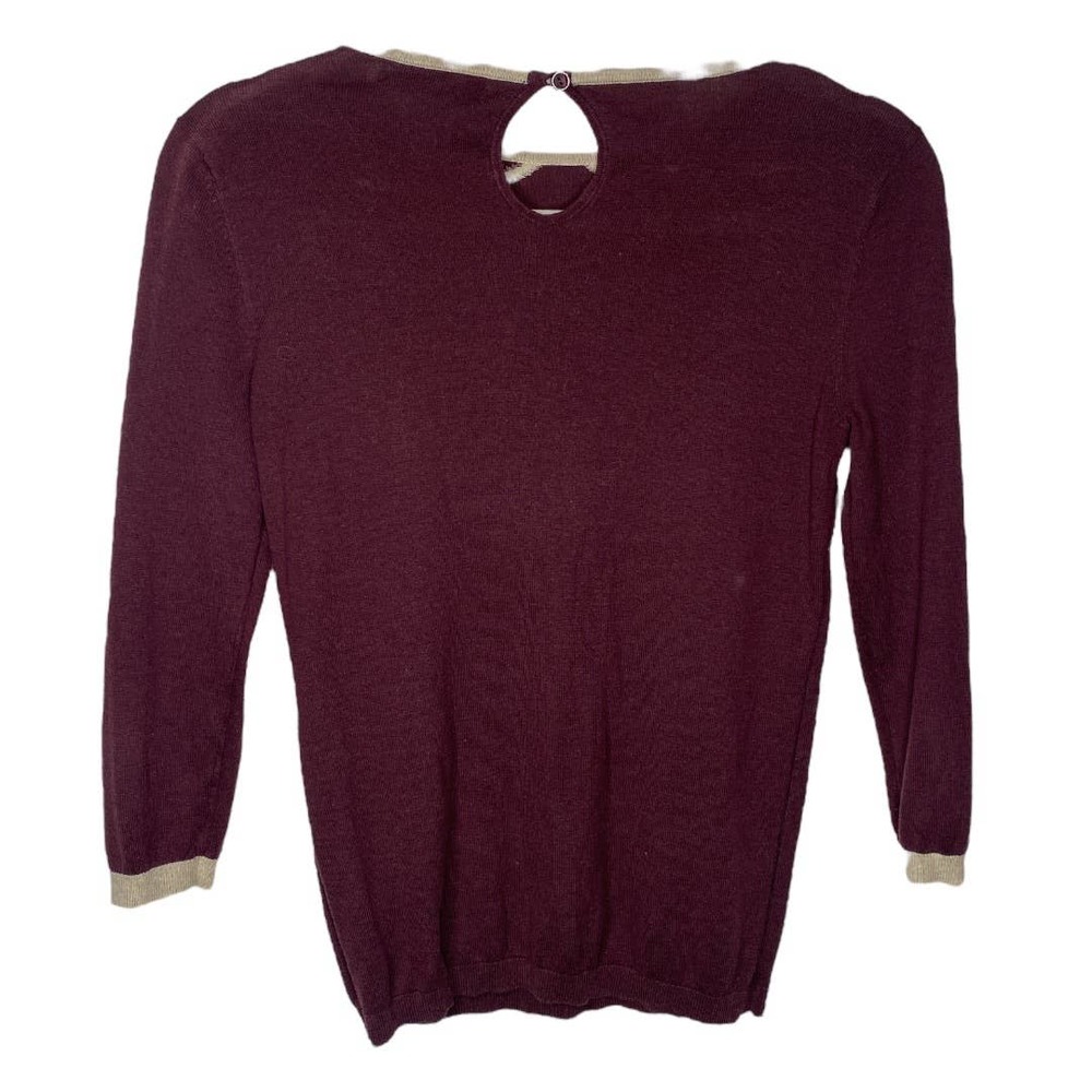 Banana Republic Career Maroon Sweater Shirt Extra Small XS - Picture 3 of 3
